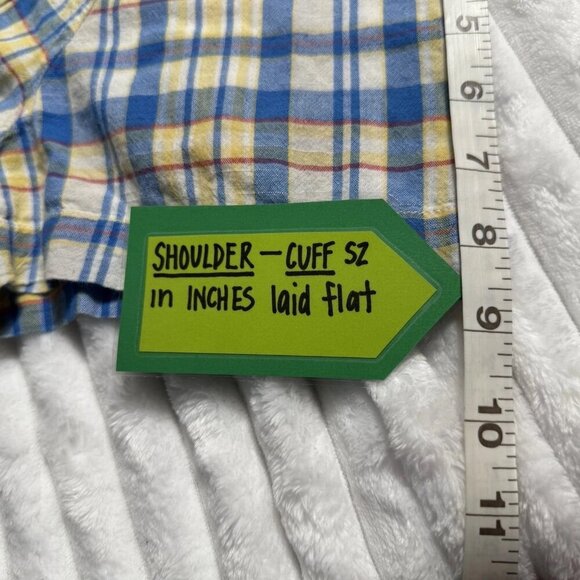 VTG Lucky Brand Genuine Western Snap Up Shirt Men's Size XXL SS Blue Plaid - Picture 3 of 14